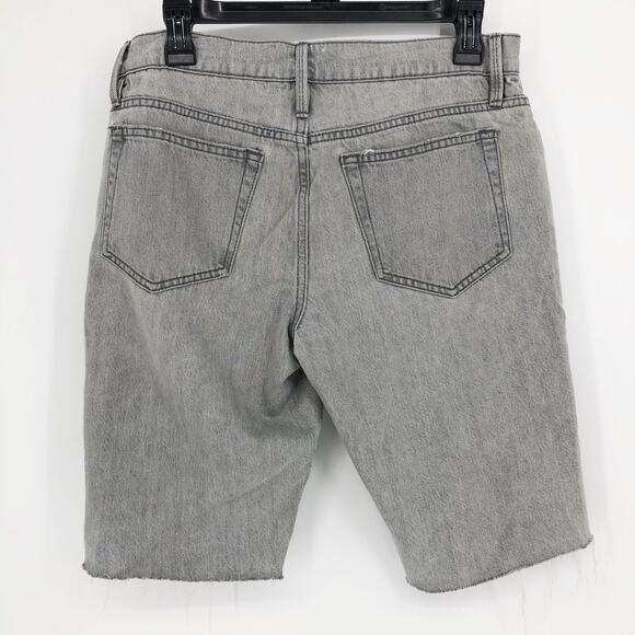 FRAME Men's L'Homme Cut Off Short 29 Tornado Grey Denim Organic Cotton Blend - Picture 7 of 12